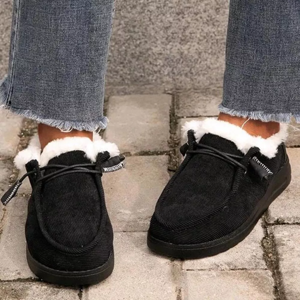 Fuzzy Lined Corduroy Slip-Ons, image 14