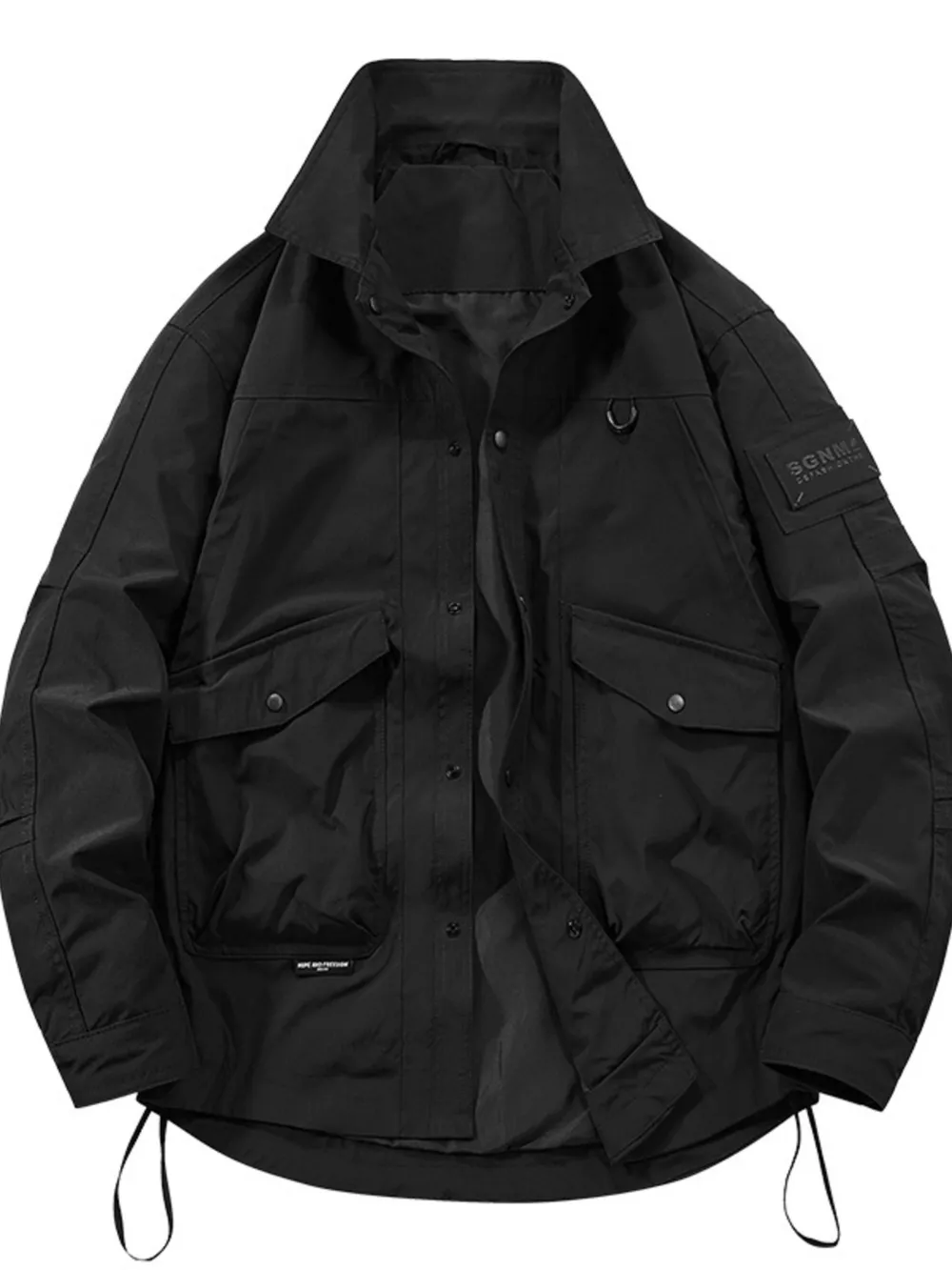 Men's Plus Size Urban Style Cargo Jacket, image 4