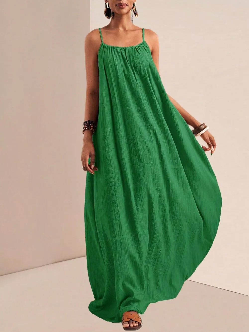 Spaghetti Strap Flowy Maxi Dress, image 18
