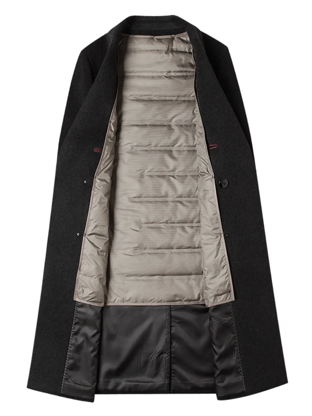 Men's Wool Blend Double-Breasted Overcoat, image 5