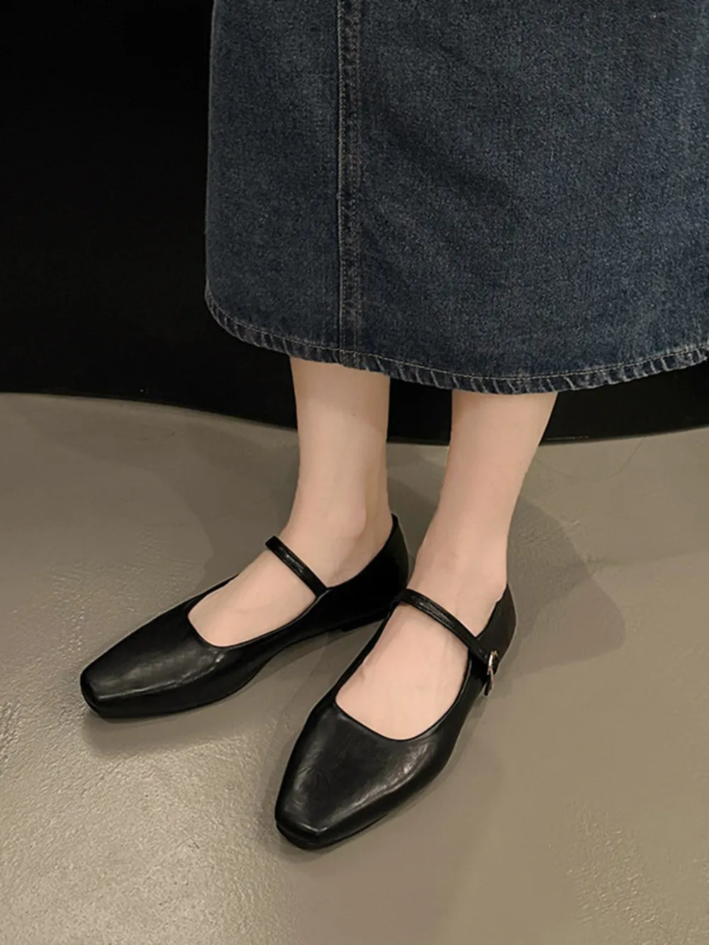 Leather Buckle Mary Jane Loafers, image 5