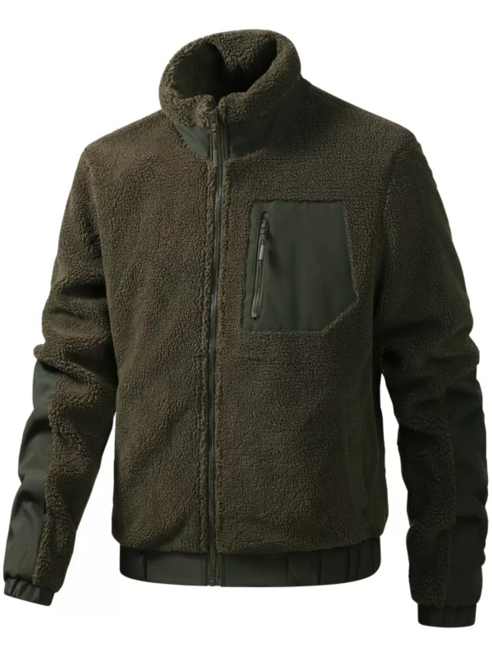 Men's Sherpa Fleece Zip-Up Jacket, image 7