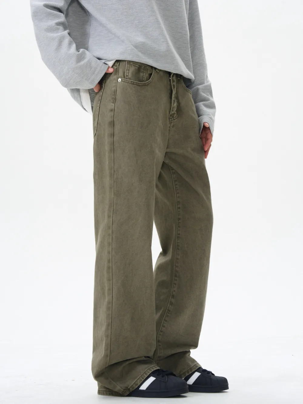 Men's Wide Leg Jeans, image 2