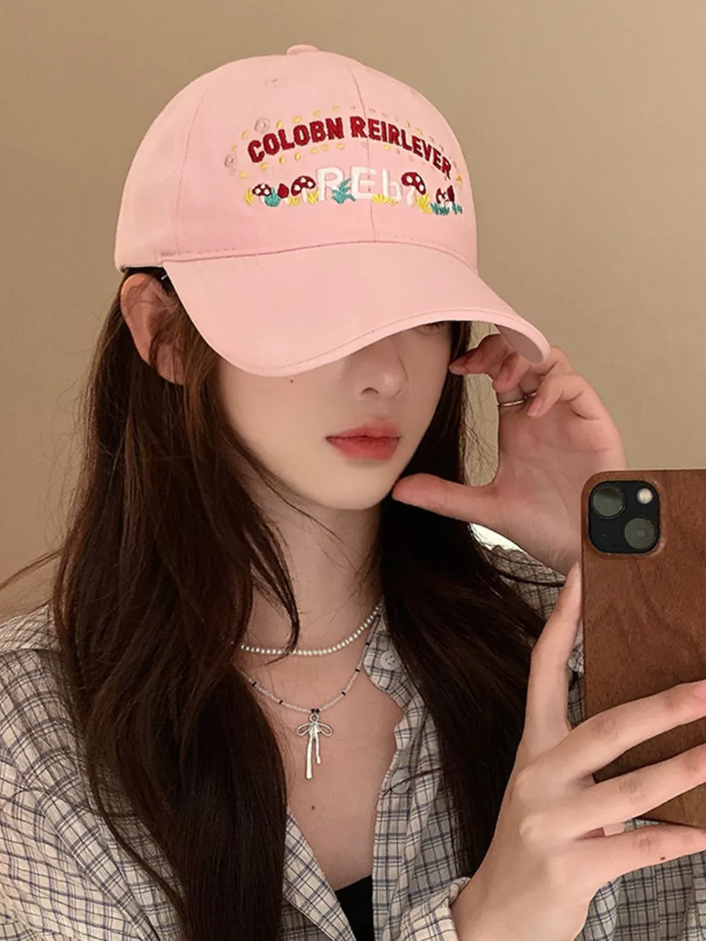 Embroidered Mushroom Baseball Cap, image 5
