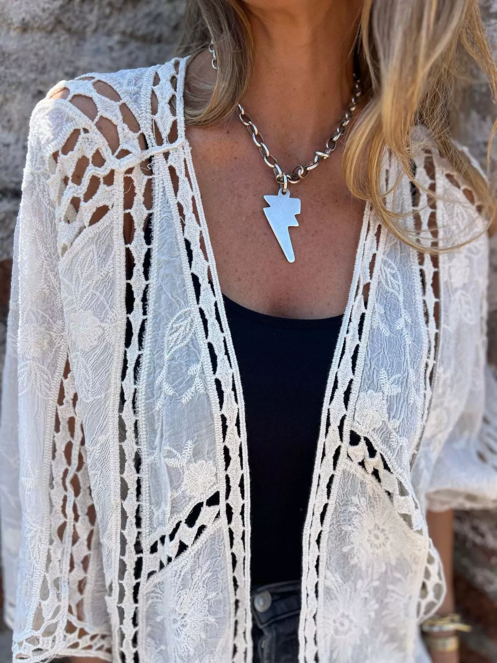 Full Size Embroidered Open Front Cardigan Plus Size, image 9