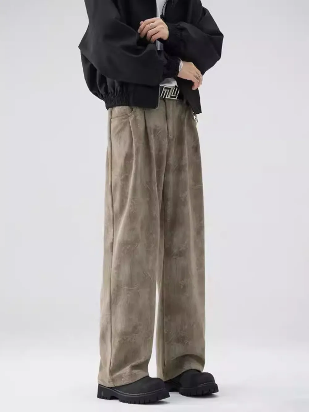 Men's Full Size Wide-Leg Relaxed Fit Pants Plus Size, image 5