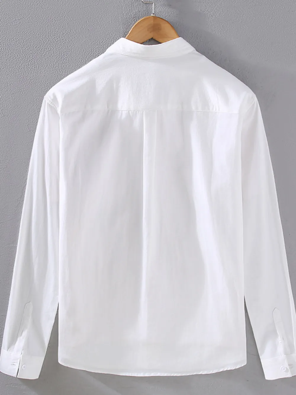 Men's Plus Size Striped Button Up Long Sleeve Shirt, image 3