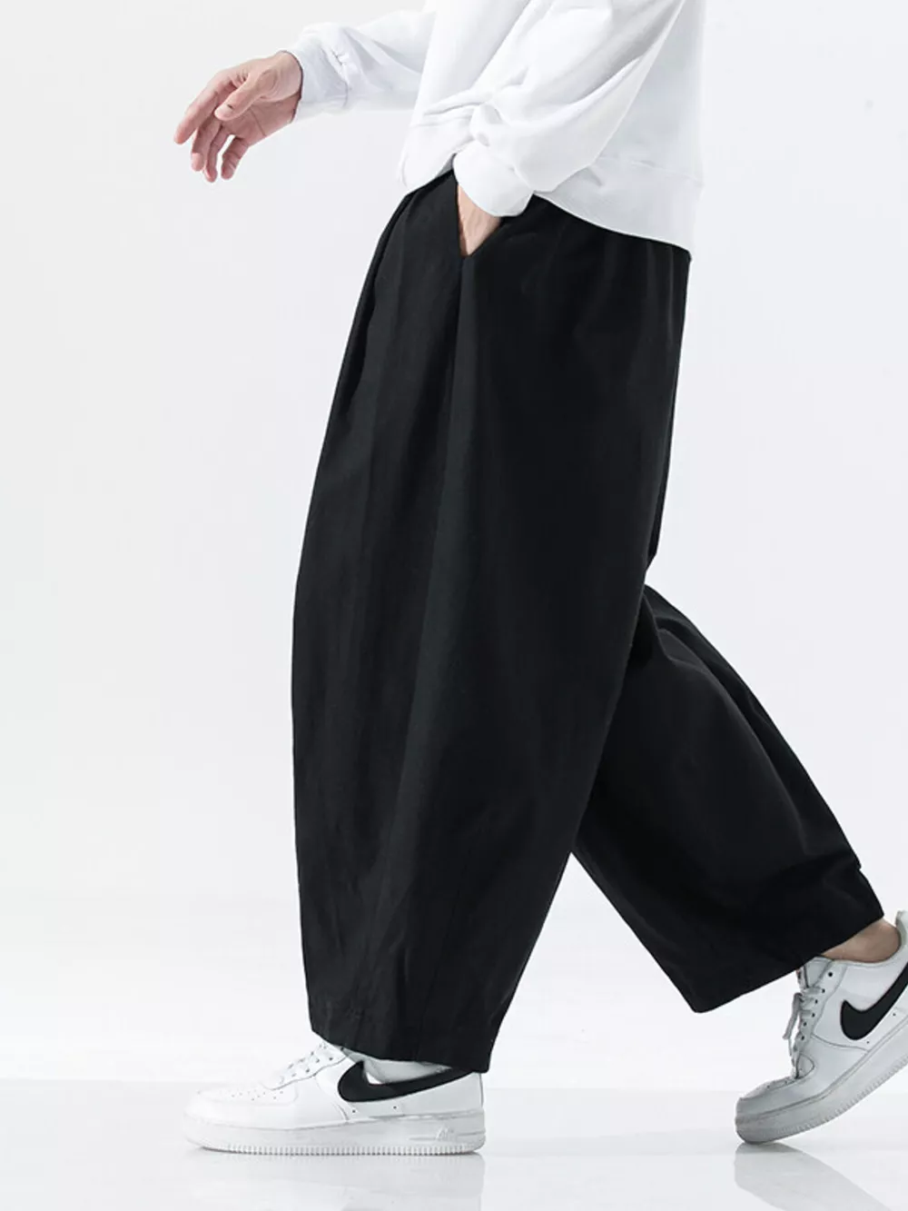 Men's Plus Size Wide Leg Casual Pants, image 6