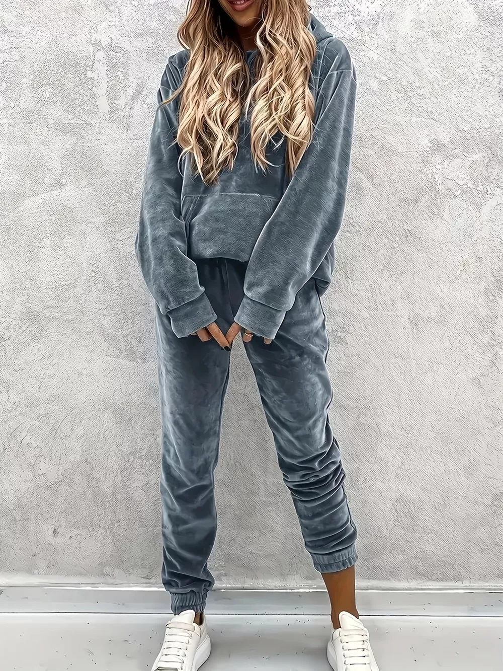 Velvet Long Sleeve Hoodie and Pants Set, image 18