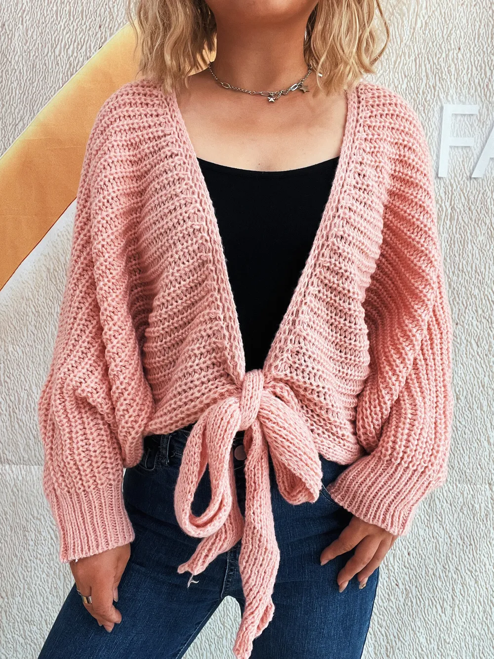 Tie Front Long Sleeve Cardigan, image 6