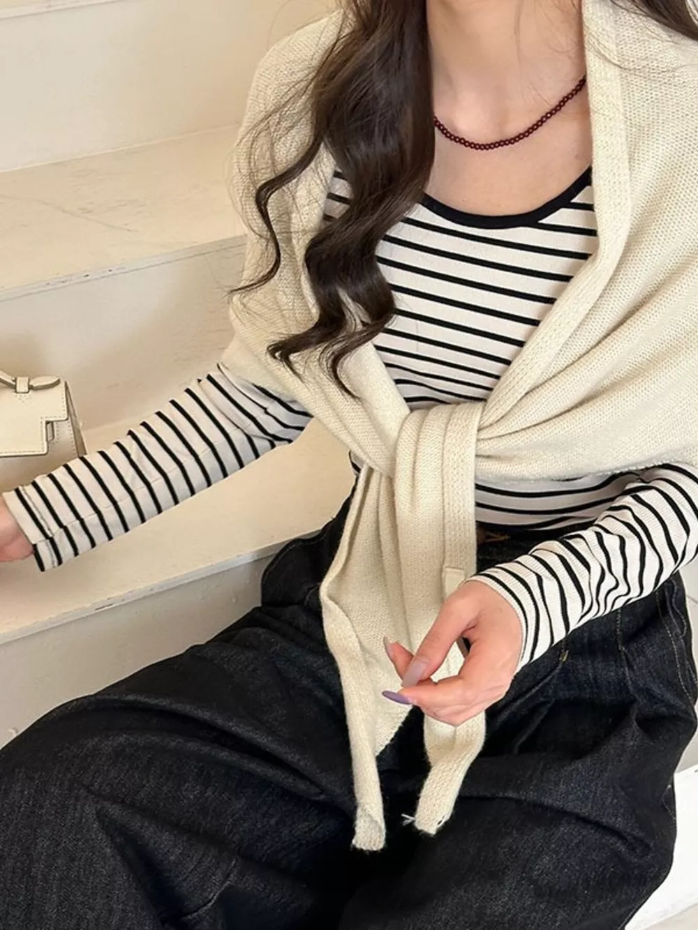Knitted Solid Color Scarf, image 7