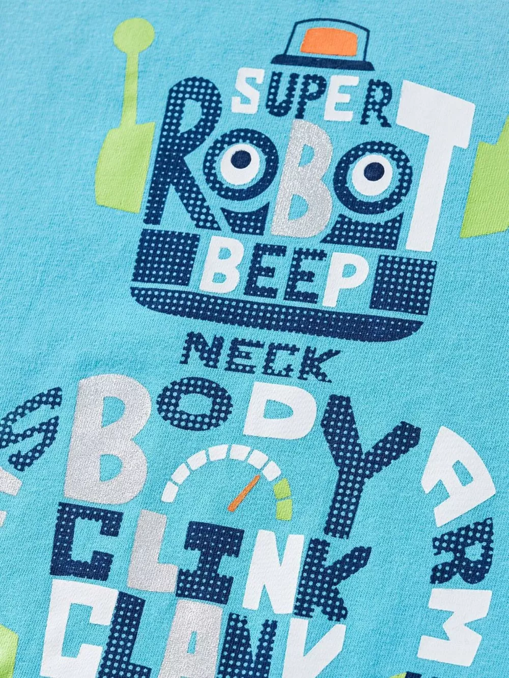 Children's Robot Short Sleeve T-Shirt & Plaid Shorts Set, image 5