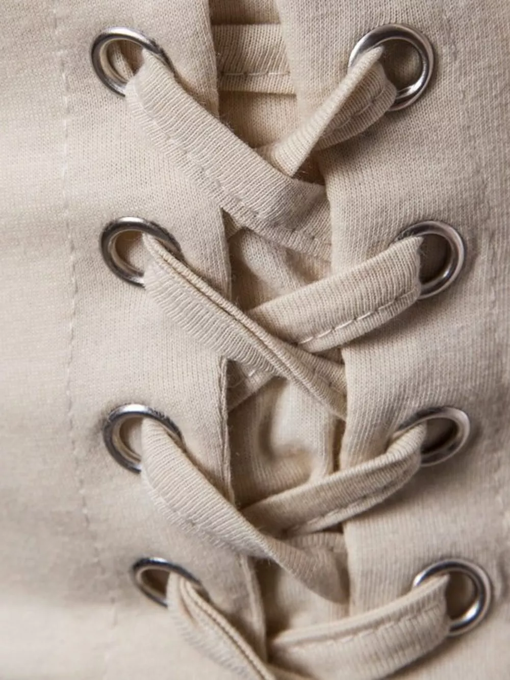 Men's Lace-Up Asymmetric Hem T-Shirt, image 7