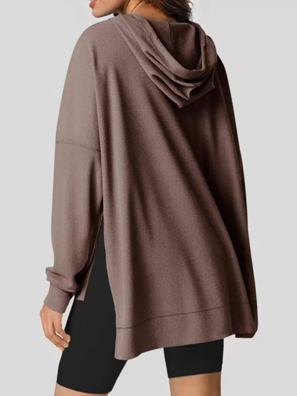High-Low Hoodie with Kangaroo Pocket, image 9