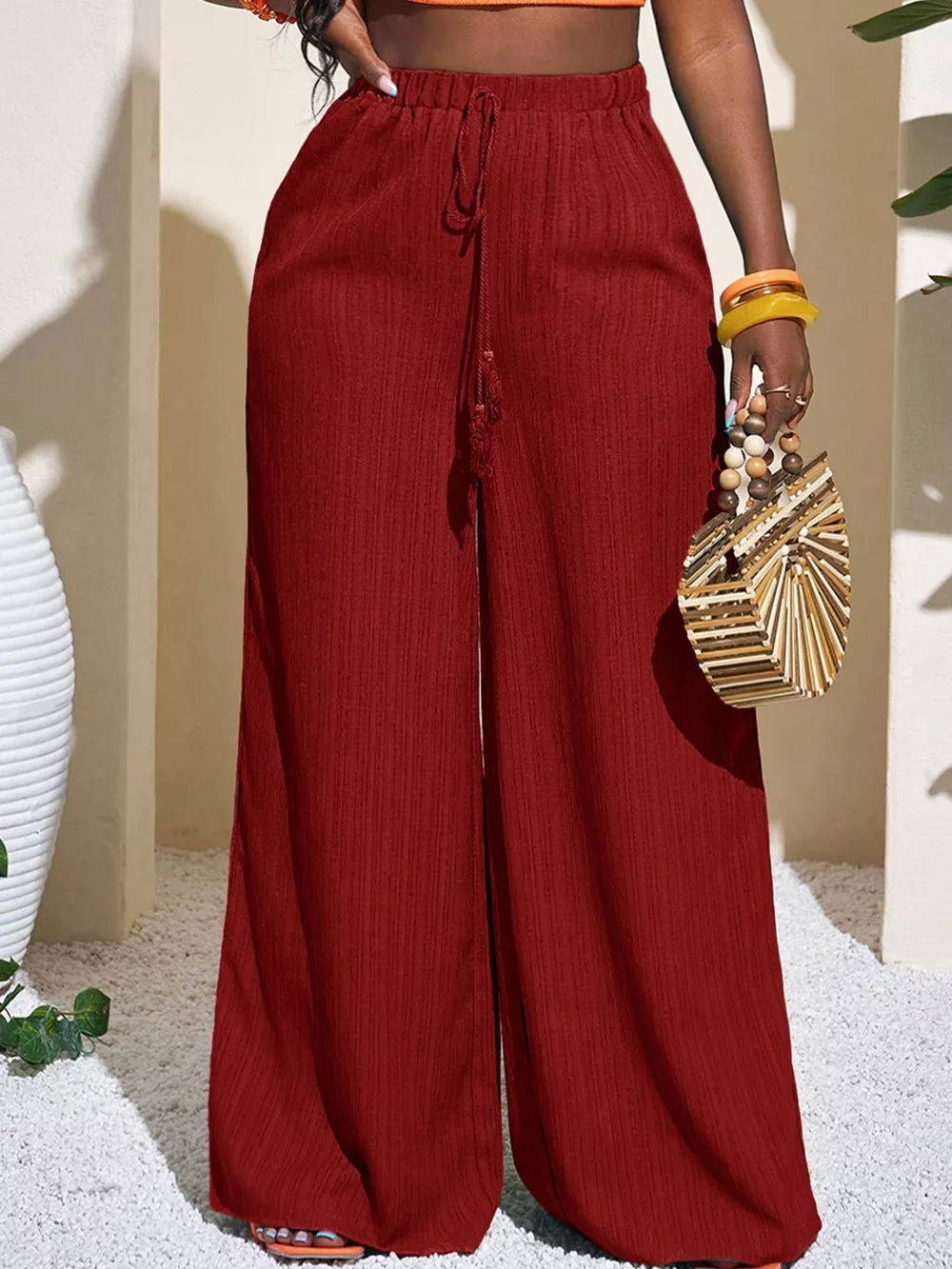 Wide-Leg Pants with Drawstring, image 12