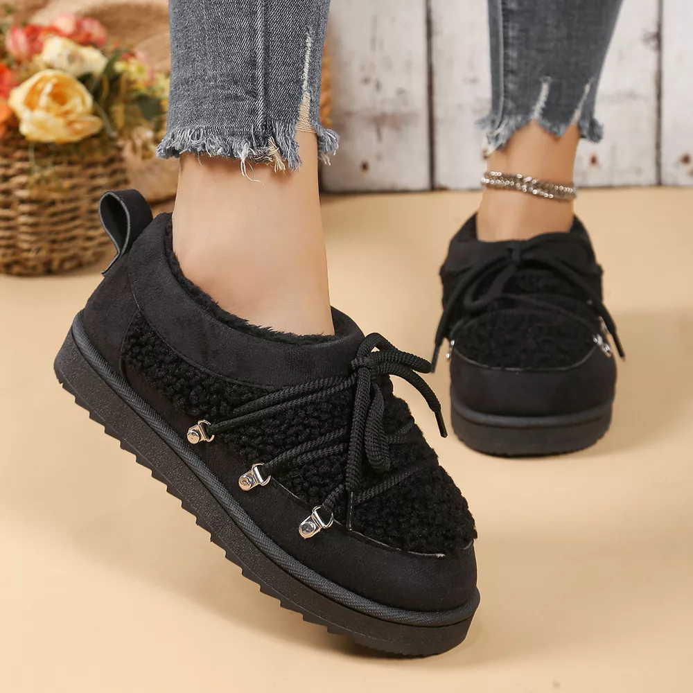 Lace Up Round Toe Platform Ankle Boots, image 12