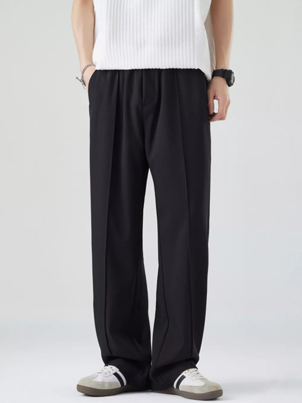 Men's Full Size Casual Loose Fit Drawstring Pants Plus Size
