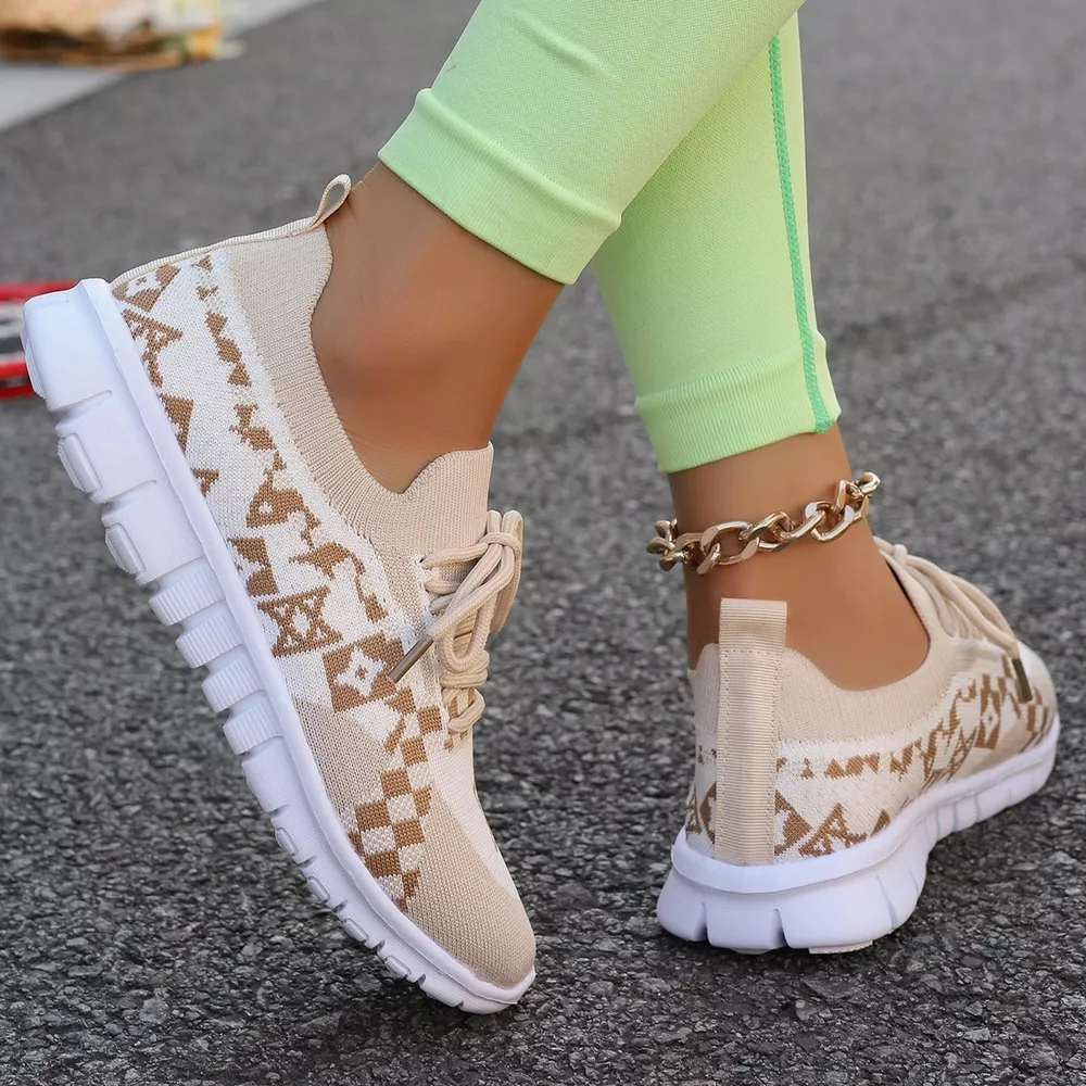 Breathable Mesh Lace Up Sneakers, image 7