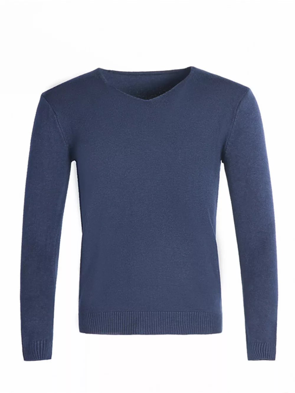 Men's Plus Size Solid Color Long Sleeve Knit Top, image 11