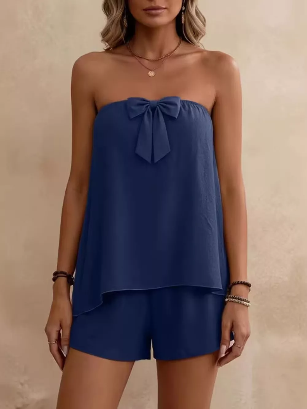 Bowknot Tube Top & Shorts Set, image 4