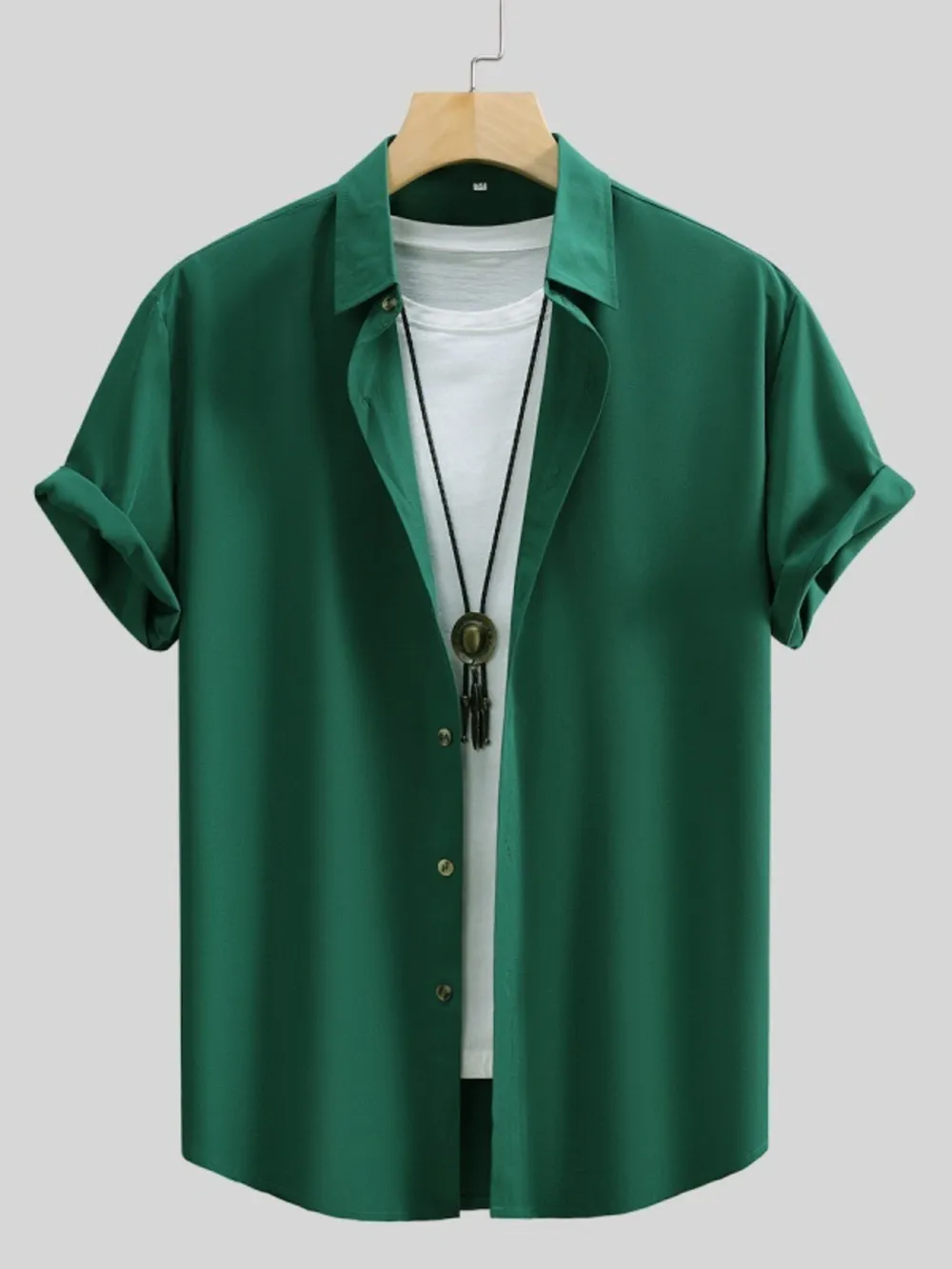 Men's Button Up Short Sleeve Shirt, image 10