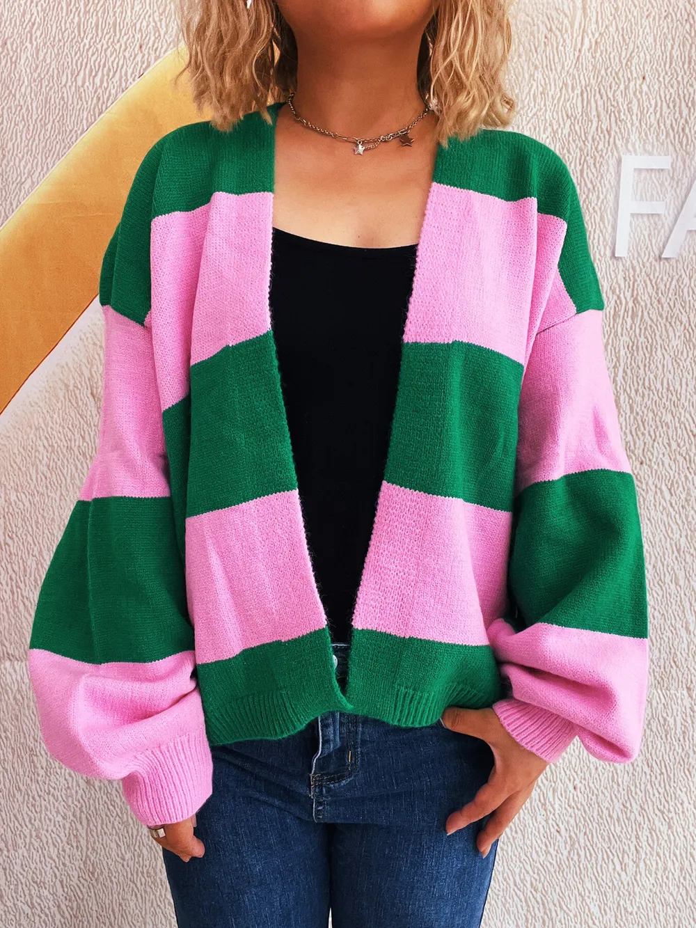 Color Block Open Front Cardigan, image 16