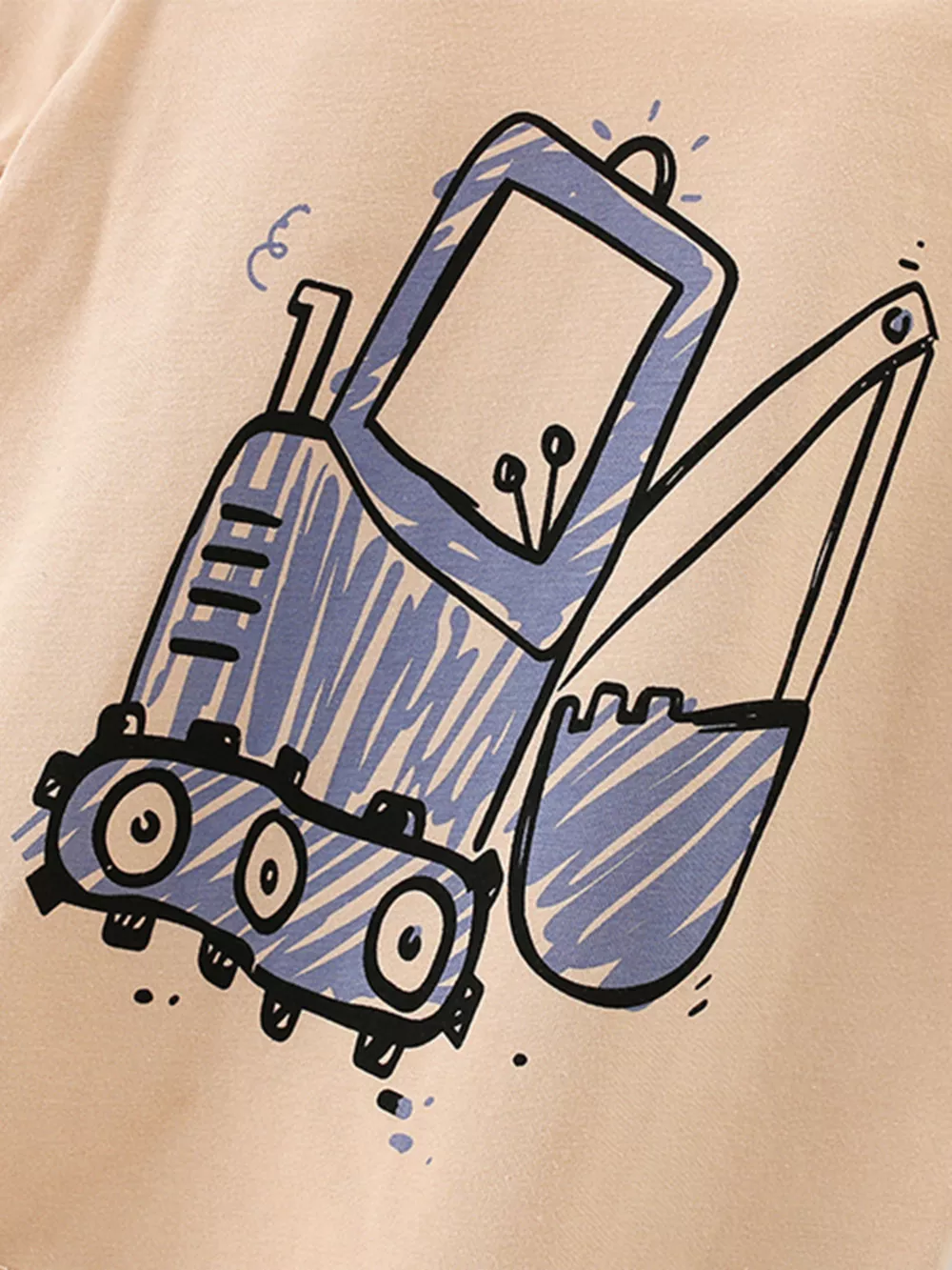 Children's Cartoon Excavator Short Sleeve T-Shirt, image 5