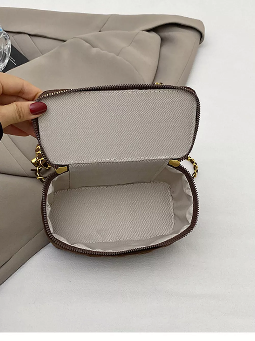 Quilted Top Handle Crossbody Bag, image 9