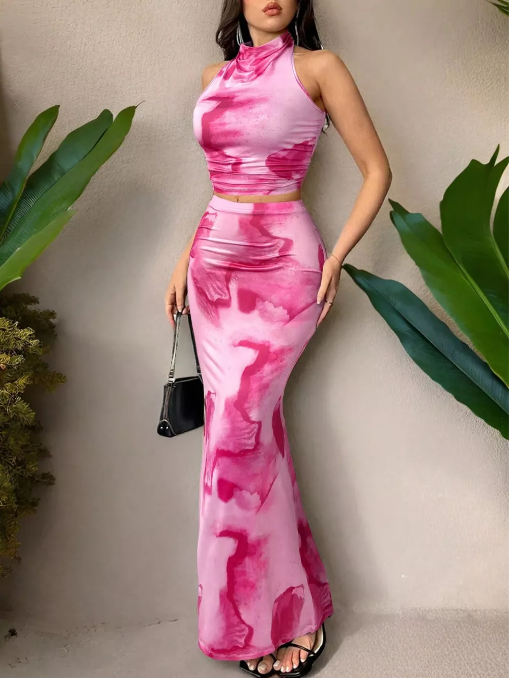 Tie-Dye Halter Top and Mermaid Skirt Set, image 16