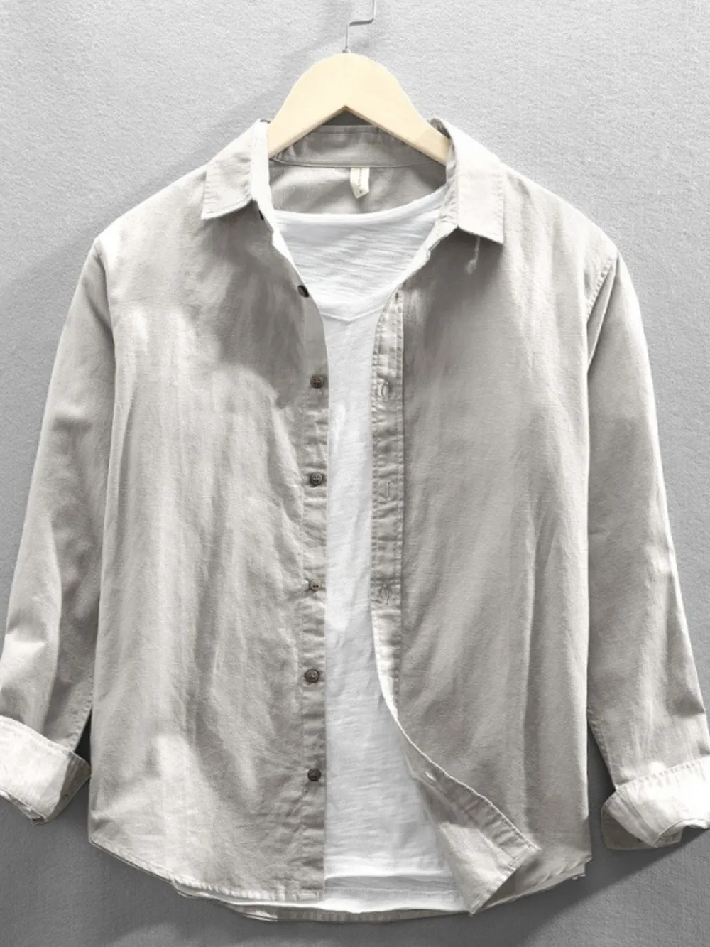 Men's Plus Size Button Up Long Sleeve Shirt, image 8