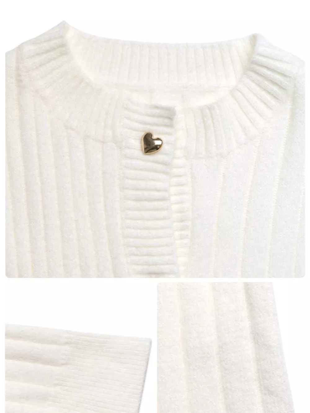 Ribbed Button Up Long Sleeve Cardigan, image 4