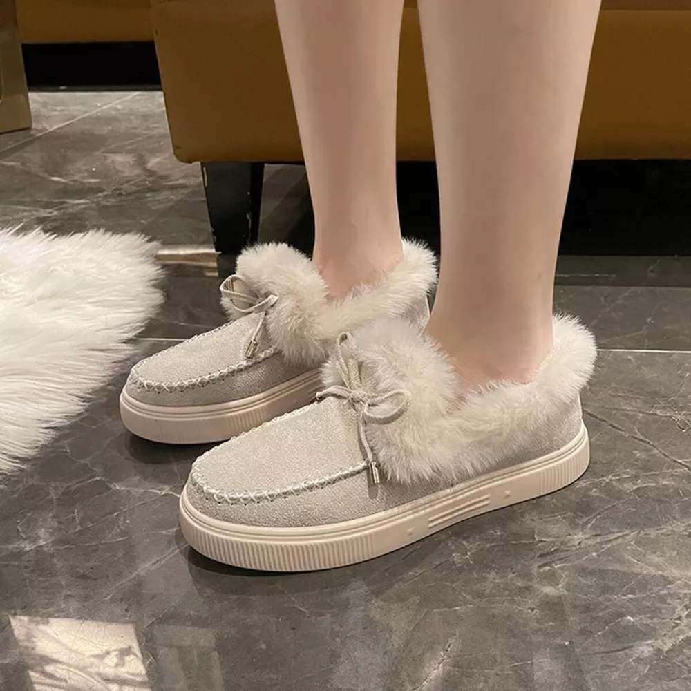 Fuzzy Round Toe Slip-Ons, image 27