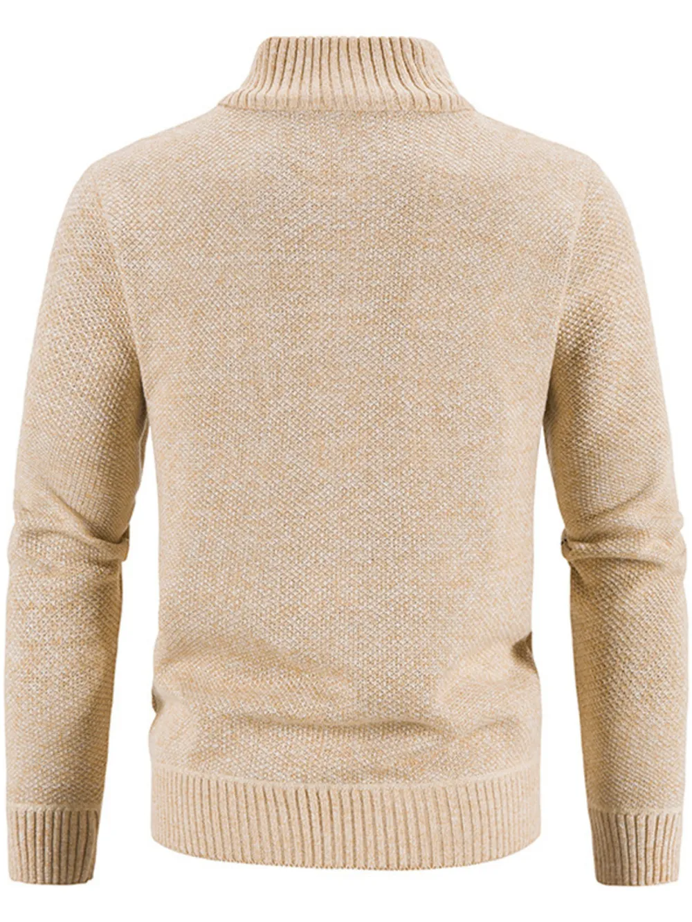 Men's Plus Size Zip-Up Long Sleeve Cardigan, image 6