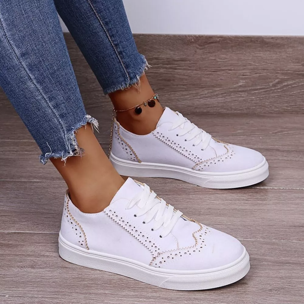 Lace Up Round Toe Sneakers, image 4
