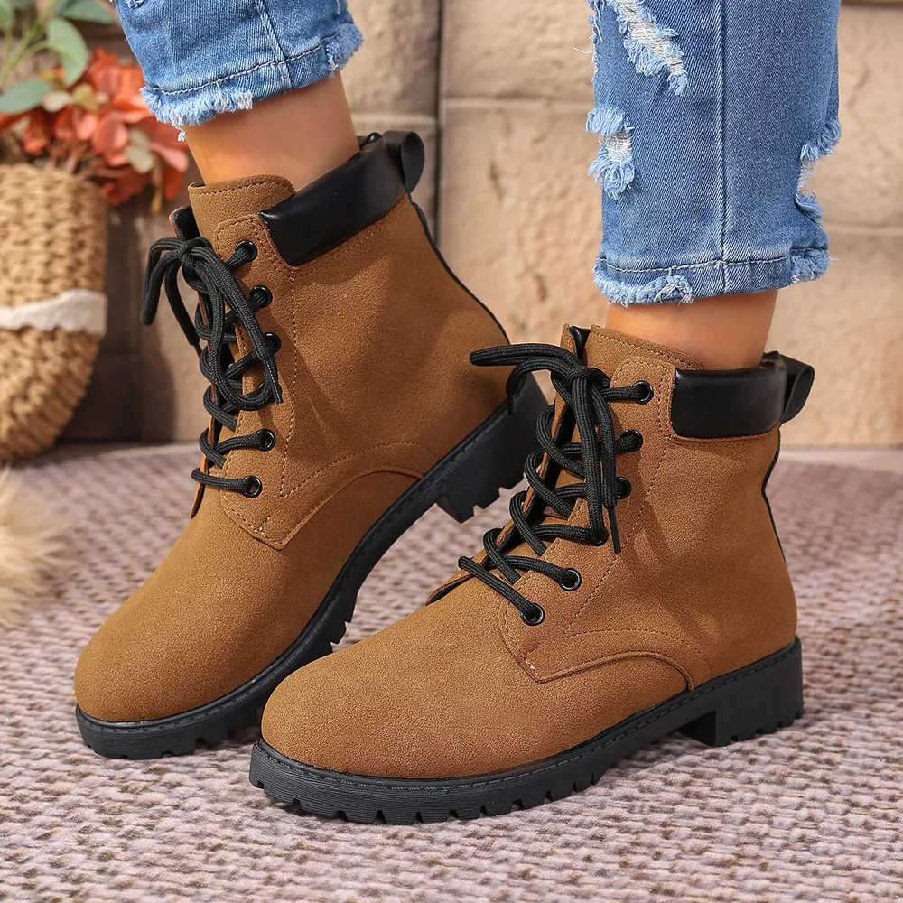 Lace Up Block Heel Boots, image 7