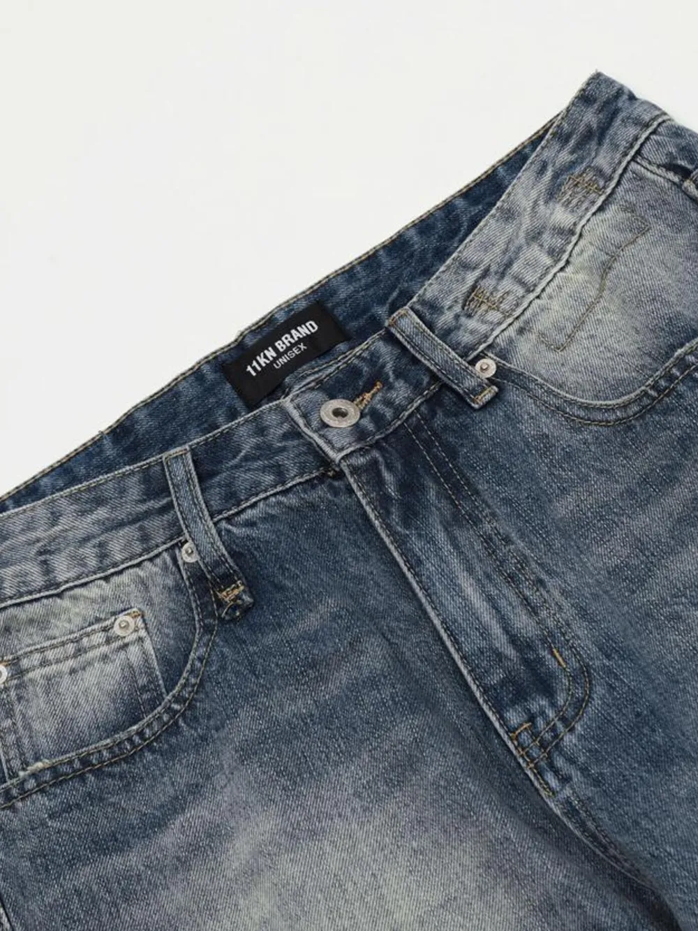 Men's Vintage Wash Distressed Jeans, image 16
