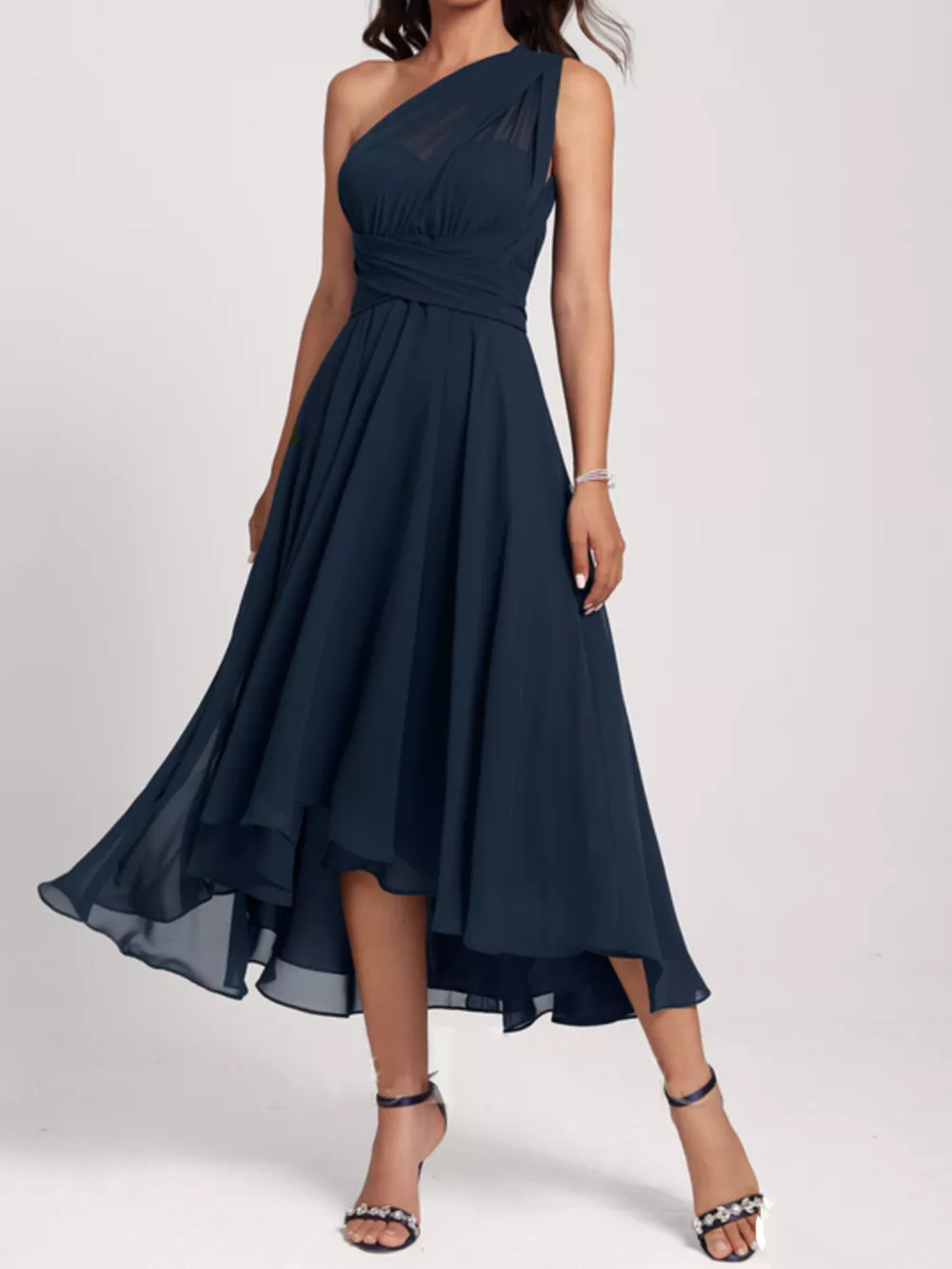 Ruched A-Line Midi Dress, image 13