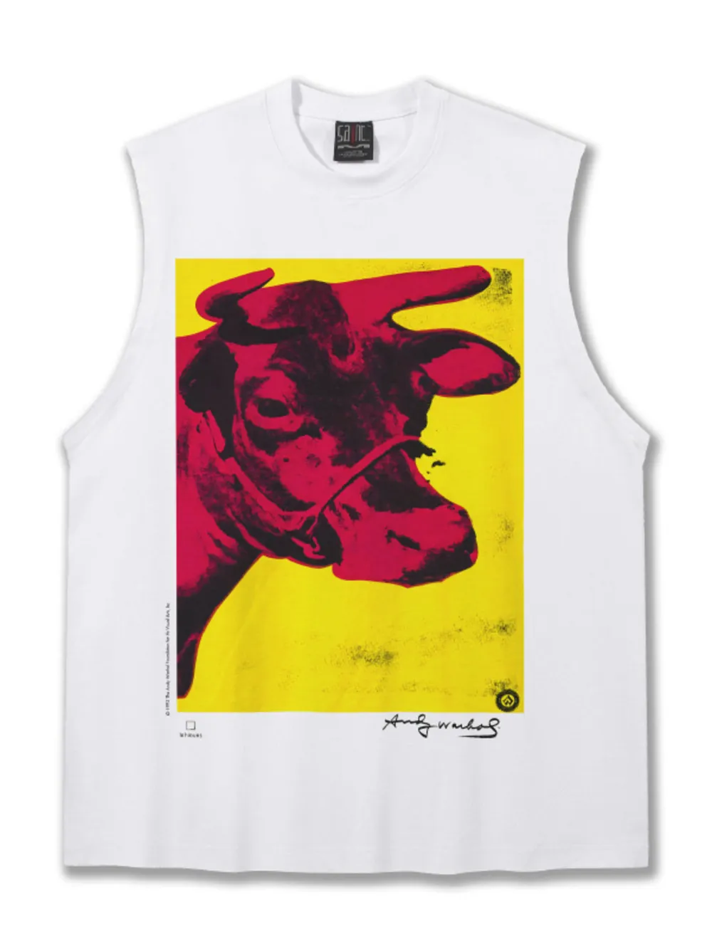 Men's Cow Graphic Round Neck Tank, image 4