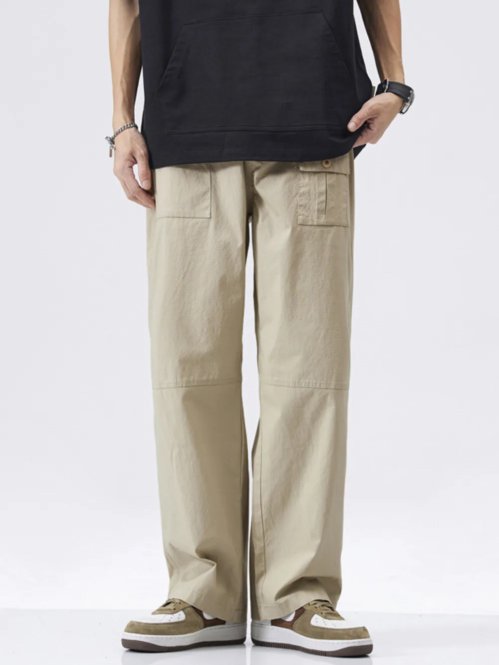 Men's Full Size Relaxed Fit Cargo Pants Plus Size, image 4