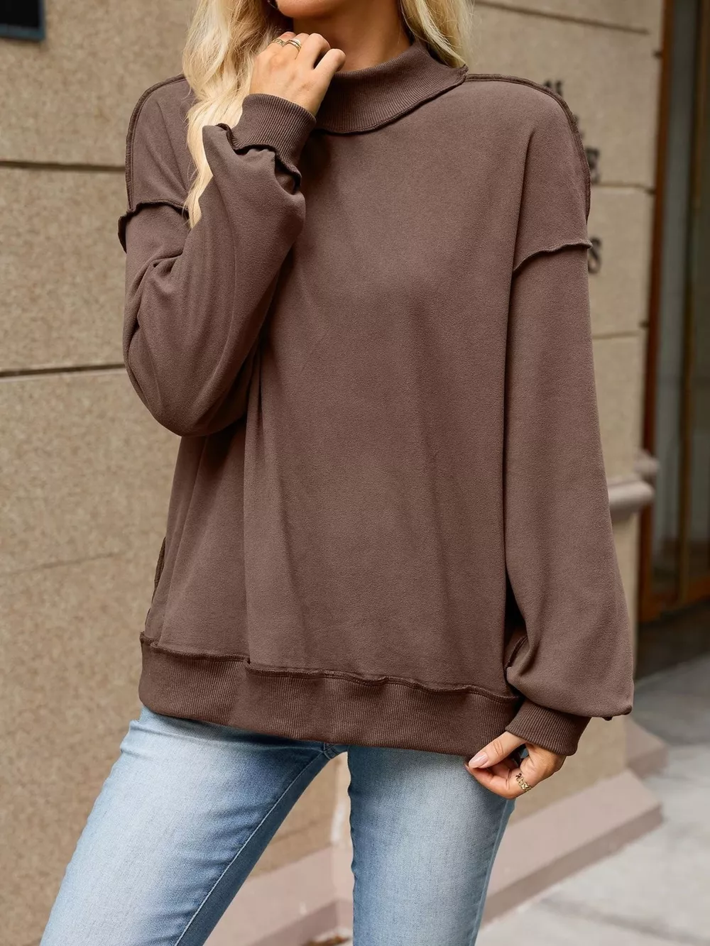 Loose Fit Crew Neck Sweatshirt, image 24