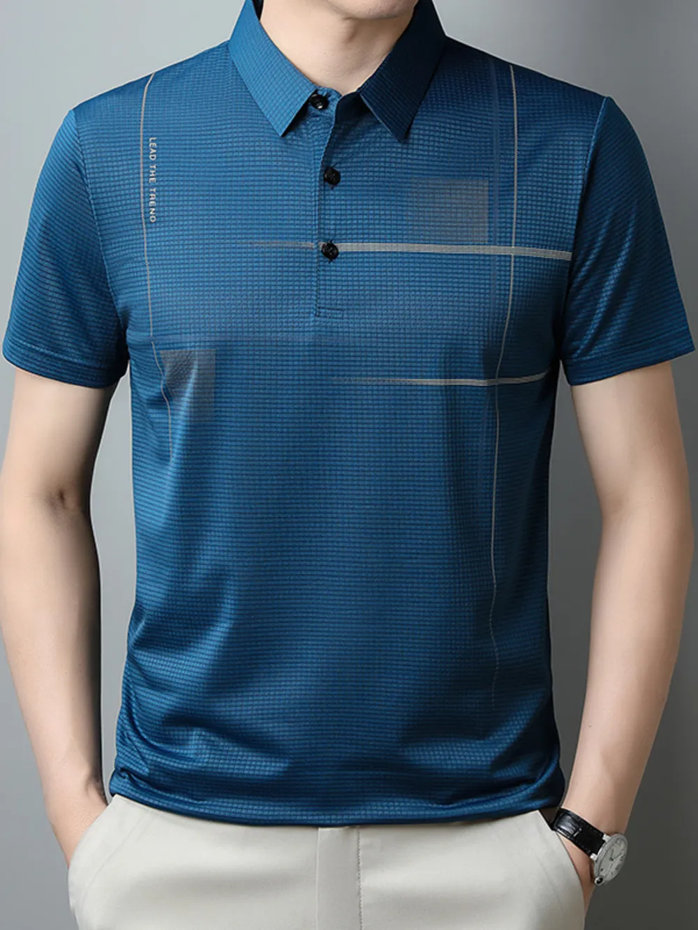 Men's Plus Size Quick-Dry Short Sleeve Polo Shirt, image 3