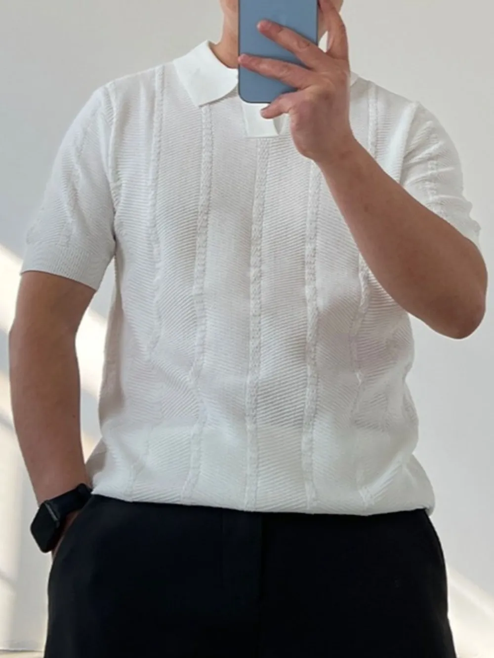 Men's Full Size Breathable Short Sleeve Polo Shirt Plus Size, image 3