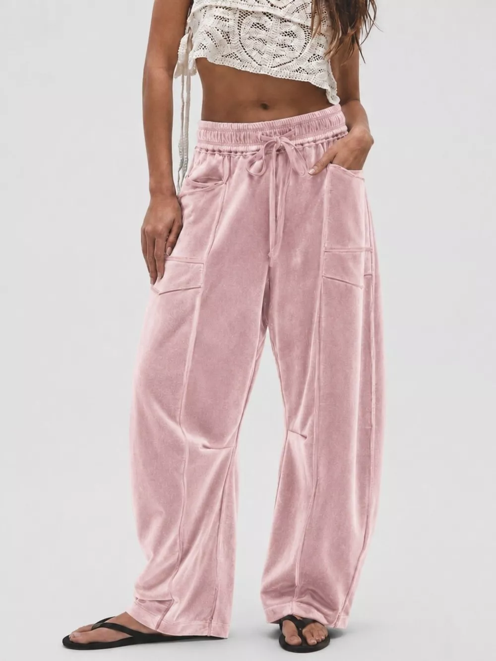 Velvet Wide-Leg Pants, image 6