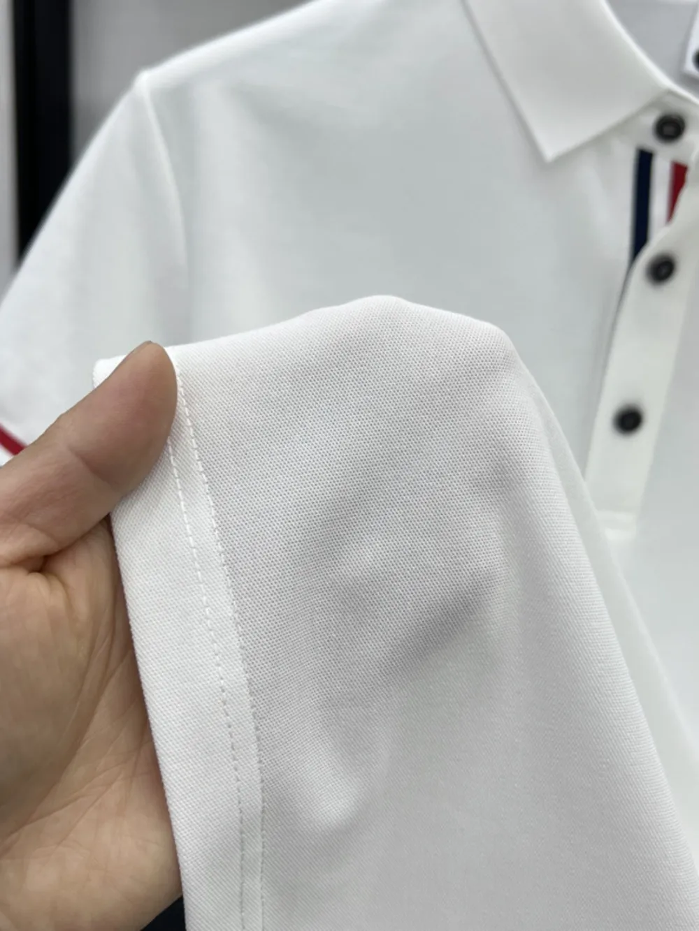 Men's Plus Size Button Detail Short Sleeve Polo, image 4