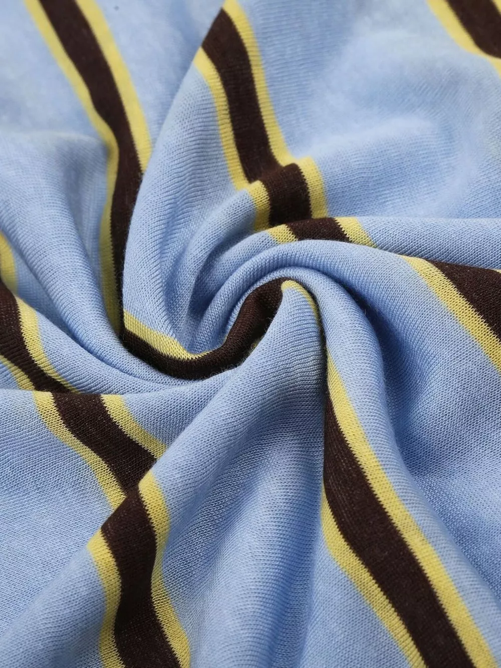 Men's Striped Long-Sleeve Polo Shirt with Contrast Collar, image 5