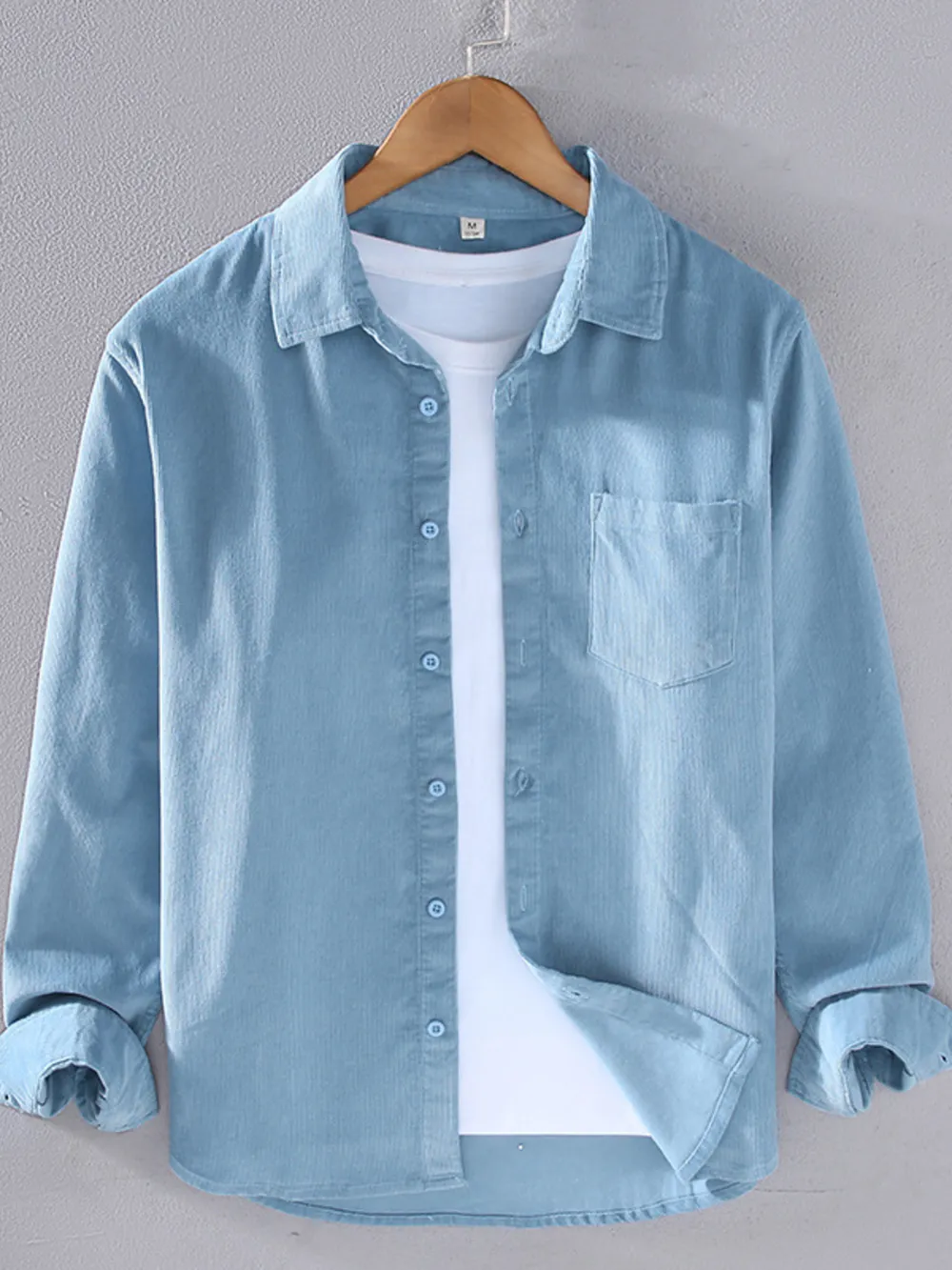 Men's Plus Size Button Up Long Sleeve Shirt, image 6