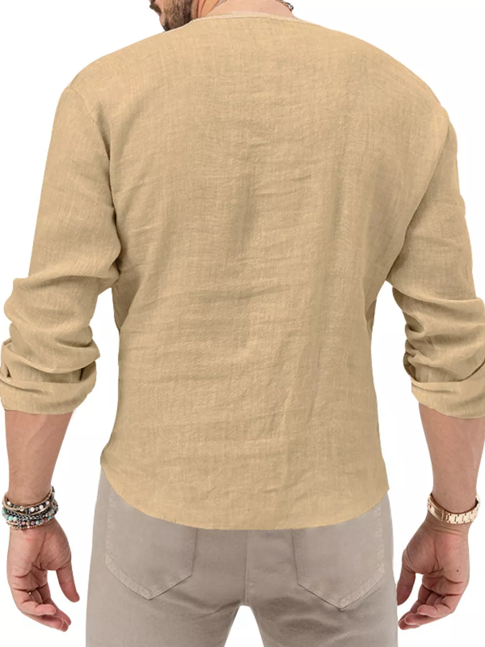 Men's Full Size Slim Fit Long Sleeve Blouse Plus Size, image 4