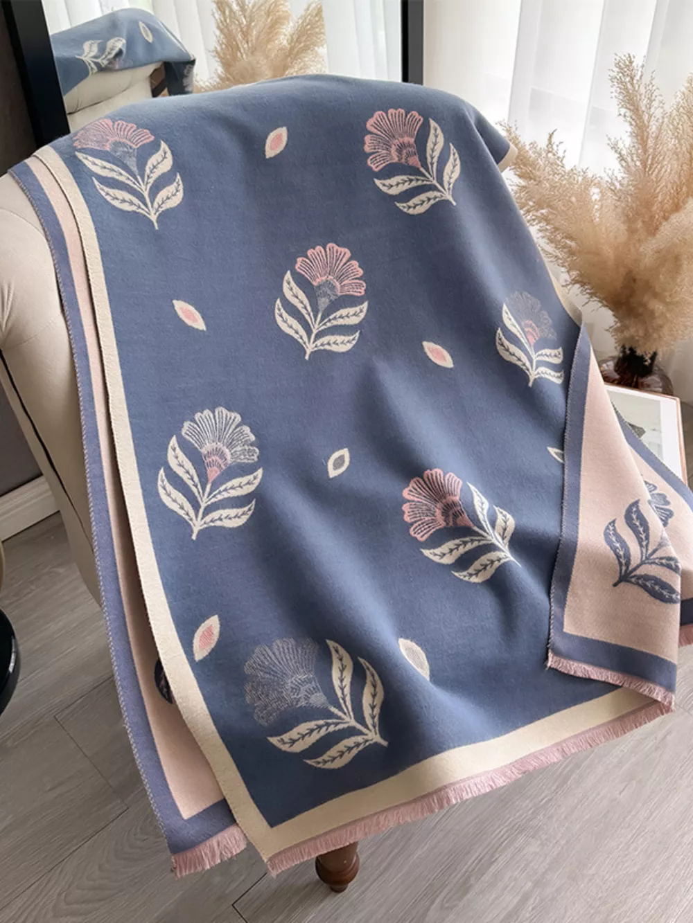 Printed Raw Hem Shawl, image 6