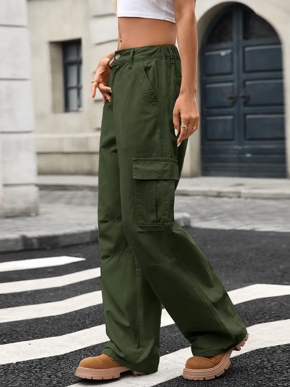 Wide Leg Cargo Jeans, image 15