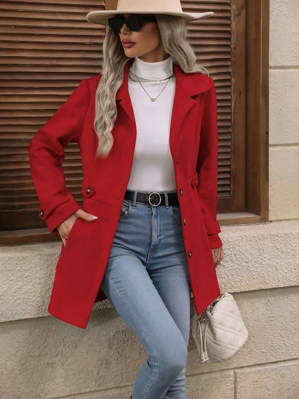 Button Up Long Sleeve Coat, image 19
